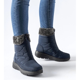Bottes de neige compensées bleu marine de Brownton 1