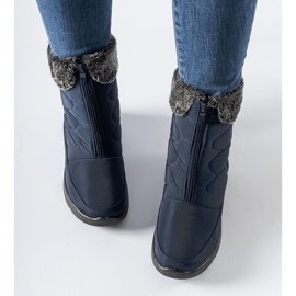 Bottes de neige compensées bleu marine de Brownton 2