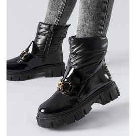 Bottes de neige vernies noires avec boucle Winter 1