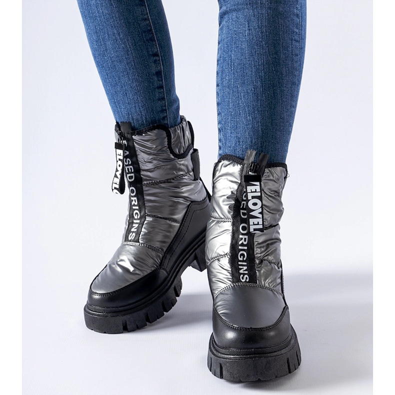 Bottes de neige Moorhead isolées graphite et noires gris 1