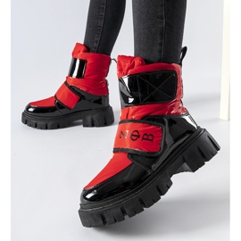 Bottes de neige isolées Reppert noires et rouges 1