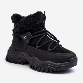 Bottes Trappeuses Pour Femmes Avec Fourrure Noir Cresandi le noir 1