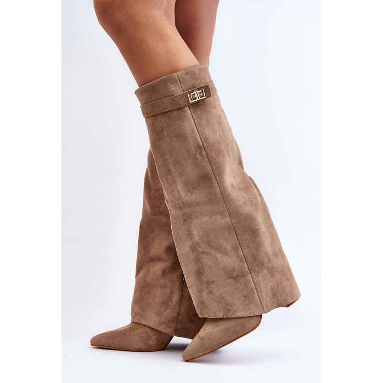 Cuissardes à talons hauts pour femmes, Beige Portora 1 Cuissardes à talons hauts pour femmes, Beige Portora 1