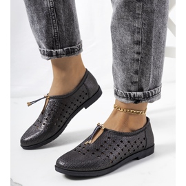 Chaussures ajourées noires Cassinia le noir multicolore 1