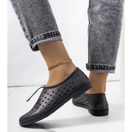 Chaussures ajourées noires Cassinia le noir multicolore 3