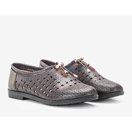 Chaussures ajourées noires Cassinia le noir multicolore 4