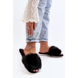 Chaussons Pour Femmes Avec Fourrure Noir Vienitta 1
