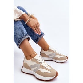 Chaussures de sport Chloette beiges pour femmes 2 Chaussures de sport Chloette beiges pour femmes 2