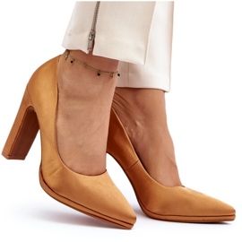 Escarpins à talons hauts Piatti Camel brun 9