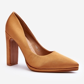 Escarpins à talons hauts Piatti Camel brun 1