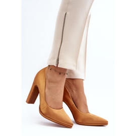 Escarpins à talons hauts Piatti Camel brun 2