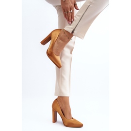 Escarpins à talons hauts Piatti Camel brun 3