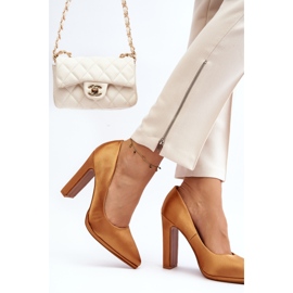 Escarpins à talons hauts Piatti Camel brun 4