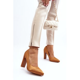 Escarpins à talons hauts Piatti Camel brun 5