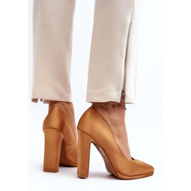 Escarpins à talons hauts Piatti Camel brun 7