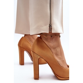 Escarpins à talons hauts Piatti Camel brun 6