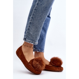 Mocassins Femme Avec Fourrure Camel Novas brun 2 Mocassins Femme Avec Fourrure Camel Novas brun 2
