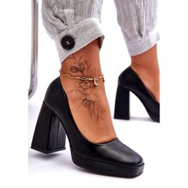 Escarpins à talons massifs noirs le noir 4