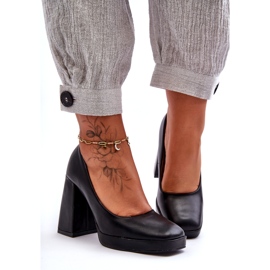 Escarpins à talons massifs noirs le noir 2