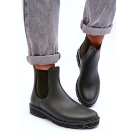 Galoshes mate à glissement des femmes vert 3