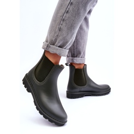 Galoshes mate à glissement des femmes vert 1