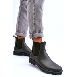 Galoshes mate à glissement des femmes vert 2