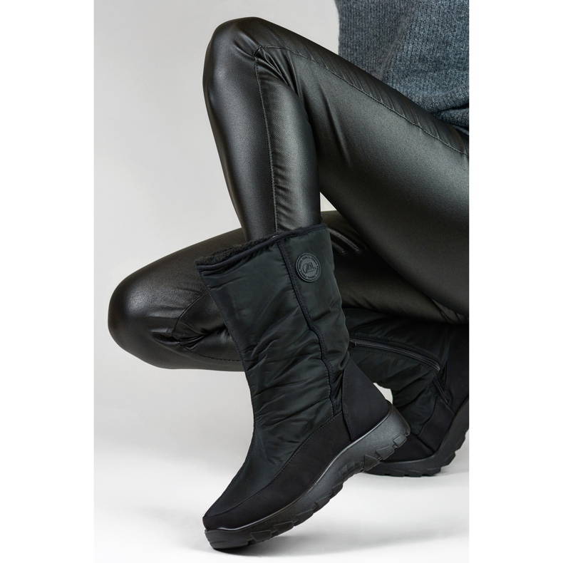Bottes chaudes de grand confort, bottes de neige d'hiver noir 1