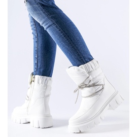 Bottines de neige blanches avec strass Pettenasco 1