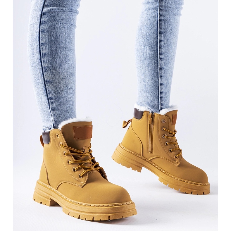 Bottes de travail isolées marron de Stevens brun 1