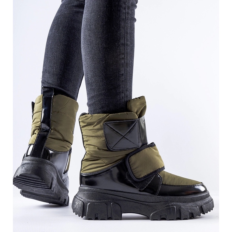 Bottes de neige Hutchinson isolées vertes 1