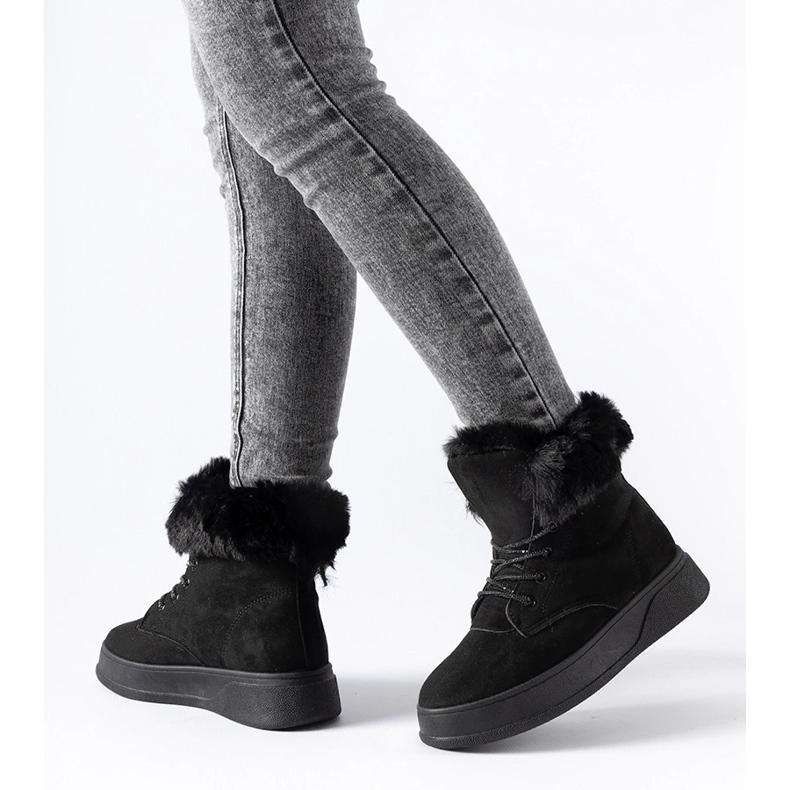 Bottines de neige à plateforme Oliverio noires 1