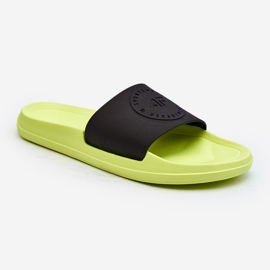 Tongs pour hommes 4F 4FSS23FFLIM075-72S Citron vert et noir le noir 3