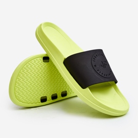 Tongs pour hommes 4F 4FSS23FFLIM075-72S Citron vert et noir le noir 4