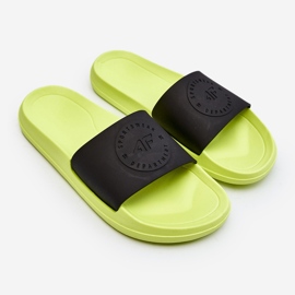 Tongs pour hommes 4F 4FSS23FFLIM075-72S Citron vert et noir le noir 1