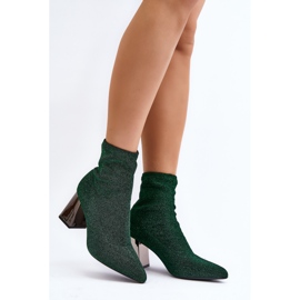 Bottines à talons hauts vert brillant Sognota 3