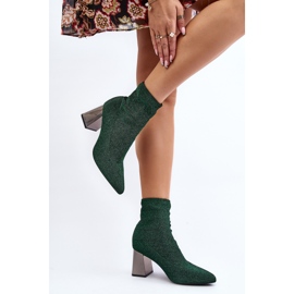 Bottines à talons hauts vert brillant Sognota 4