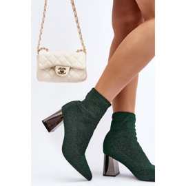 Bottines à talons hauts vert brillant Sognota 6