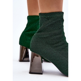 Bottines à talons hauts vert brillant Sognota 7