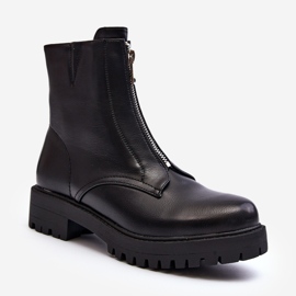 Bottines Femme Avec Fermeture Éclair Noir Tisaia 2