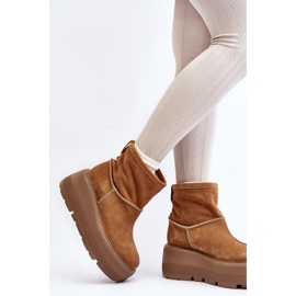 Bottines Femme En Cuir Sur Semelle Massive Camel Zazoo 3424 brun 10