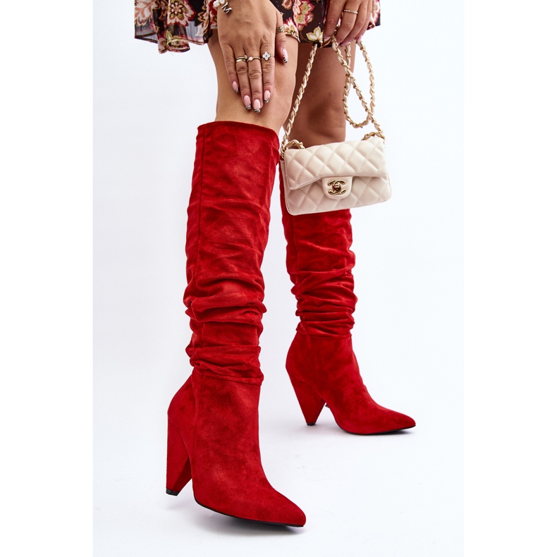 Bottines En Daim Pour Femme Lu Boo Rouge 2