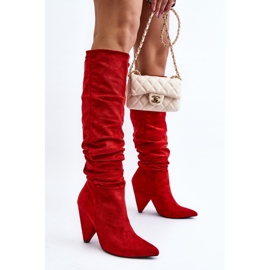 Bottines En Daim Pour Femme Lu Boo Rouge 3