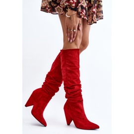 Bottines En Daim Pour Femme Lu Boo Rouge 4