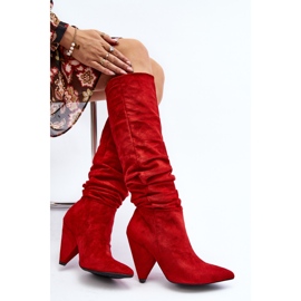 Bottines En Daim Pour Femme Lu Boo Rouge 6