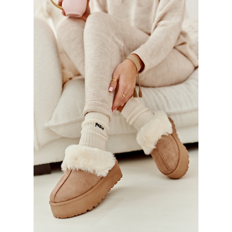 Bottes de neige femme Starlyn kaki à semelle épaisse beige 2