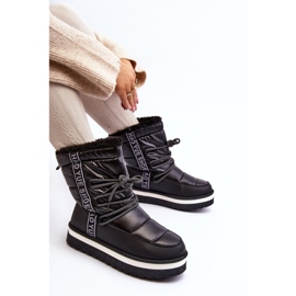 Bottes De Neige Pour Femmes À Laçage Noir Lilara le noir 2