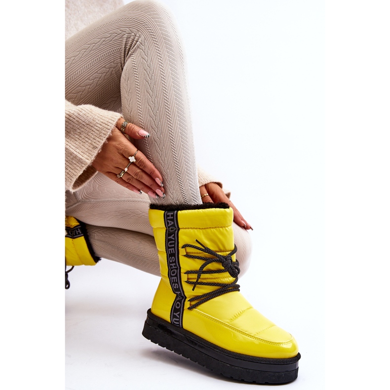 Bottes De Neige Femme Avec Fixation Jaune Lilar 1