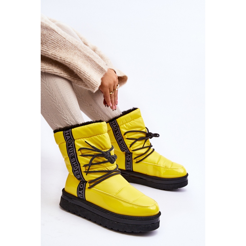 Bottes De Neige Femme Avec Fixation Jaune Lilar 2