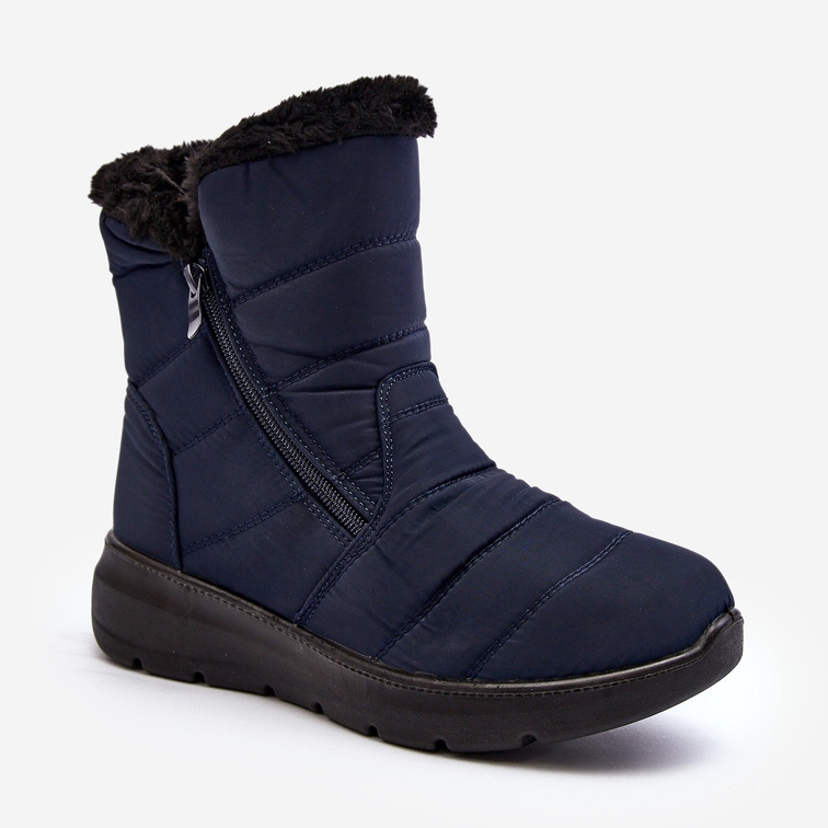 Bottes De Neige Femme Avec Fermeture Éclair Avec Fourrure, Bleu Marine Zeuna 1 Bottes De Neige Femme Avec Fermeture Éclair Avec Fourrure, Bleu Marine Zeuna 1