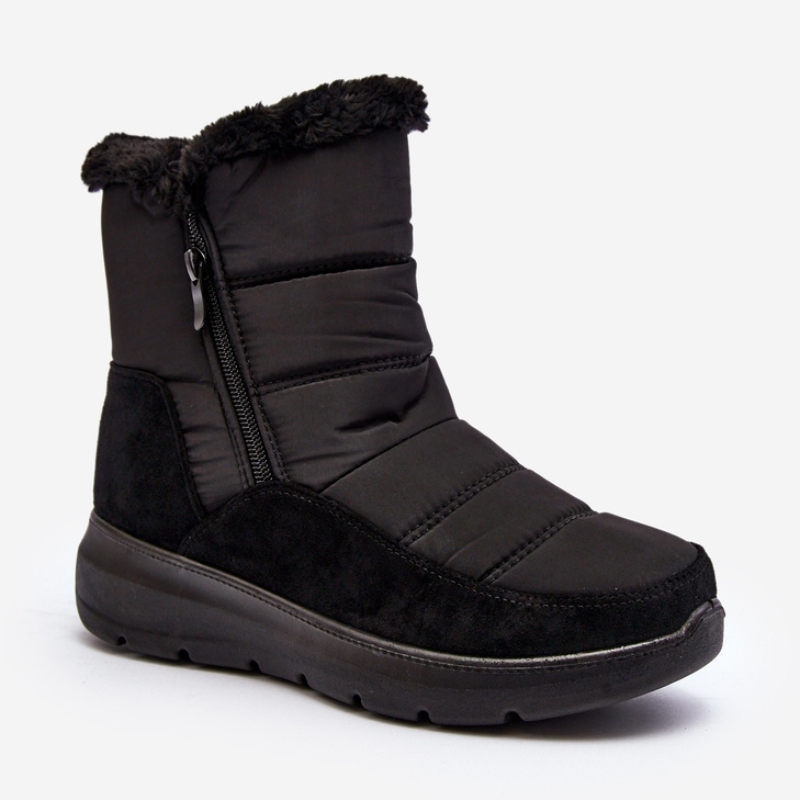 Bottes De Neige Femme Avec Fourrure Noir Primose 1